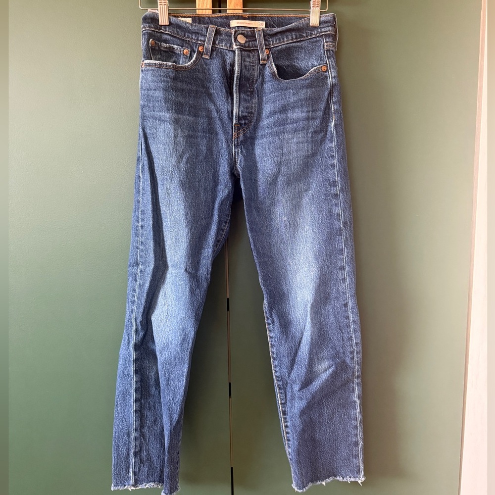 Levi’s Dark Blue Wedgie Straight Jeans